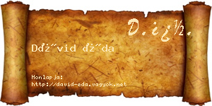Dávid Éda névjegykártya